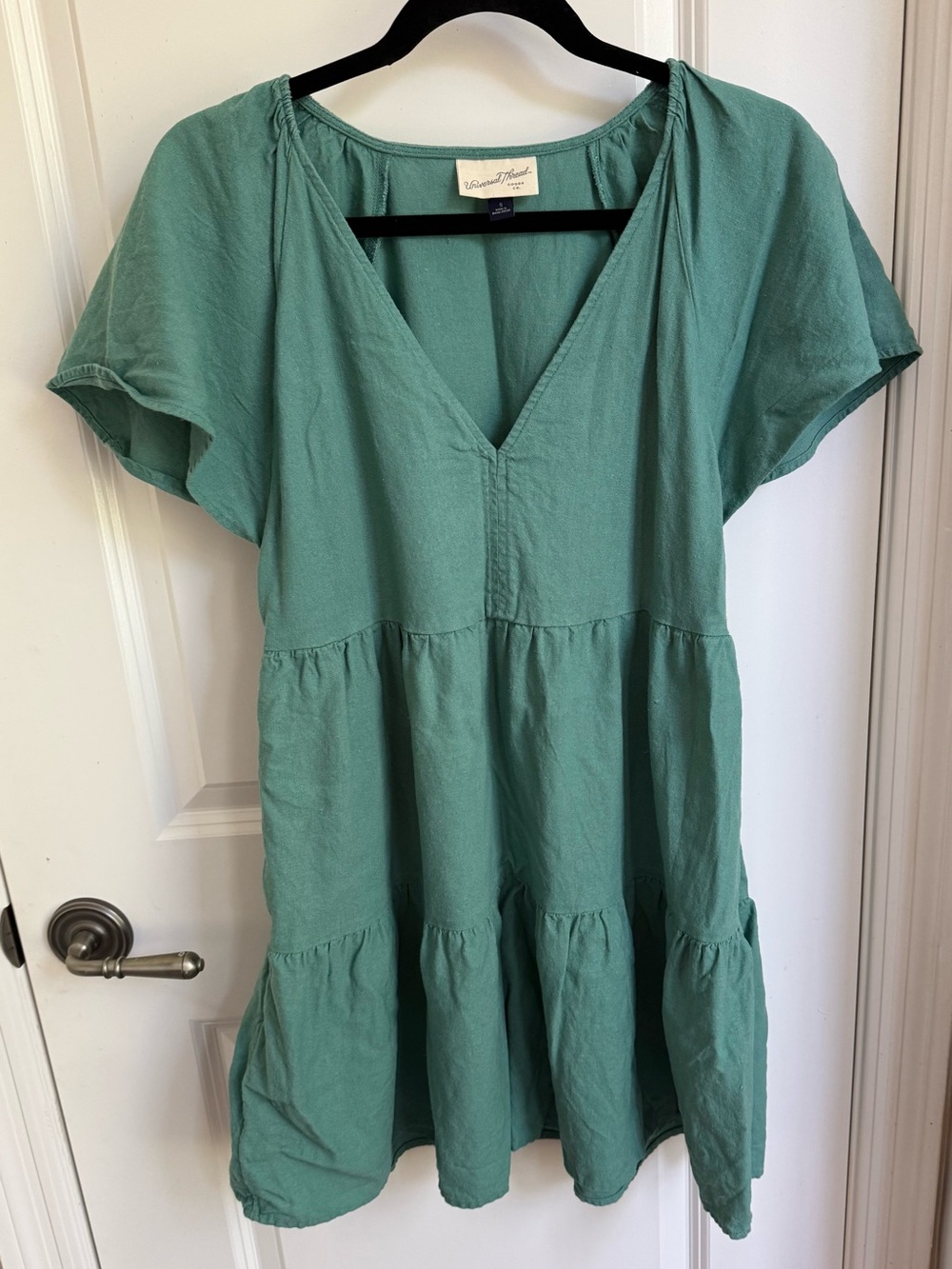 Universal Thread Teal V-Neck Tiered dress